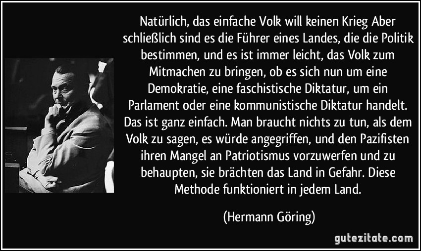Hermann Göring Zitat