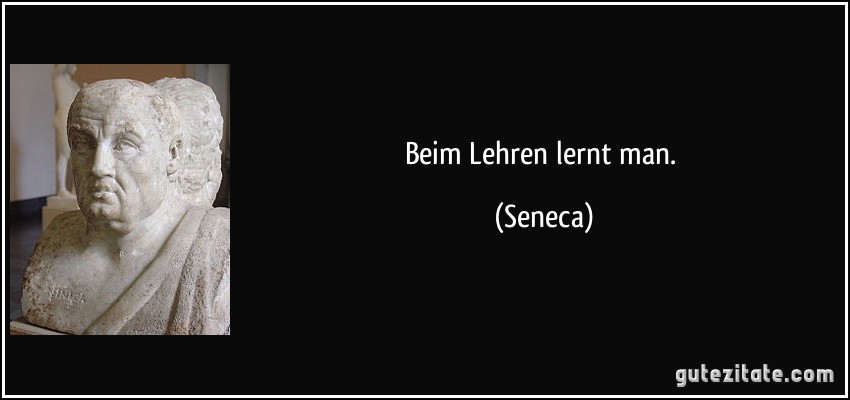 Beim Lehren lernt man. (Seneca)