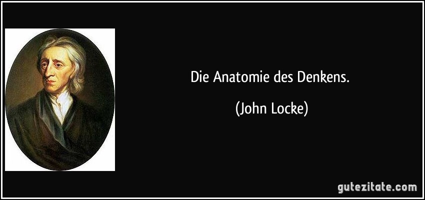 Die Anatomie des Denkens. (John Locke)