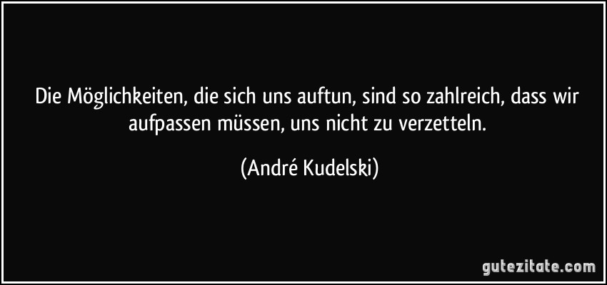 Die Möglichkeiten, die sich uns auftun, sind so zahlreich, dass wir aufpassen müssen, uns nicht zu verzetteln. (André Kudelski)