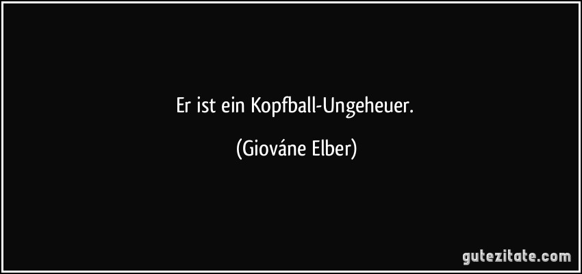 Er ist ein Kopfball-Ungeheuer. (Giováne Elber)