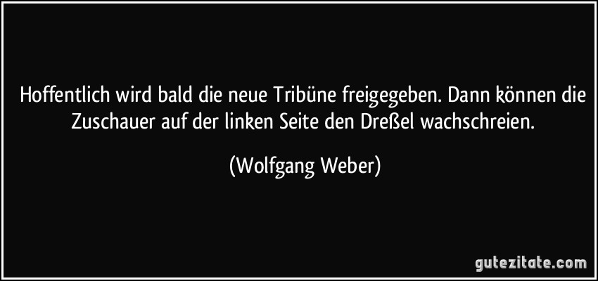 Hoffentlich wird bald die neue Tribüne freigegeben. Dann können die Zuschauer auf der linken Seite den Dreßel wachschreien. (Wolfgang Weber)