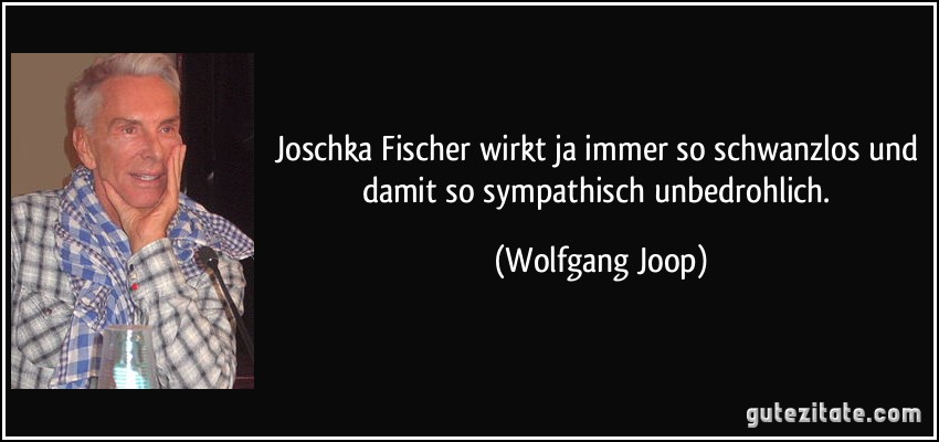 Joschka Fischer Zitat