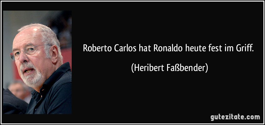 Roberto Carlos hat Ronaldo heute fest im Griff. (Heribert Faßbender)